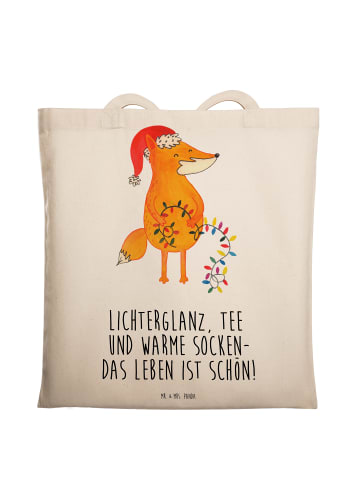 Mr. & Mrs. Panda Tragetasche Fuchs Weihnachten mit Spruch in Creme