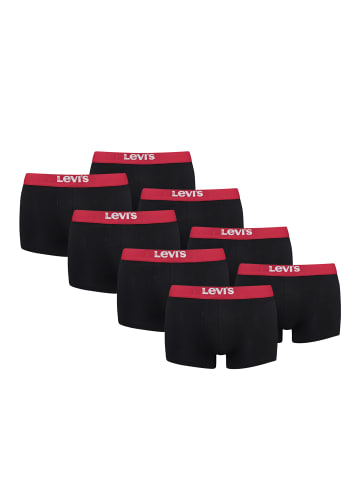 Levi´s Boxershorts LEVIS MEN SOLID BASIC TRUNK ORGANIC CO 8er Pack in Black/Red
