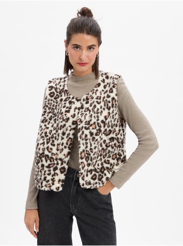 Marie Lund Weste in ecru schoko - 0001