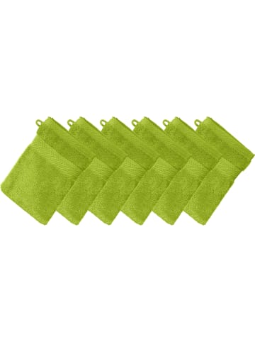 Erwin Müller Frottier Waschhandschuh 6er-Pack Friedrichshafen in apfelgrün