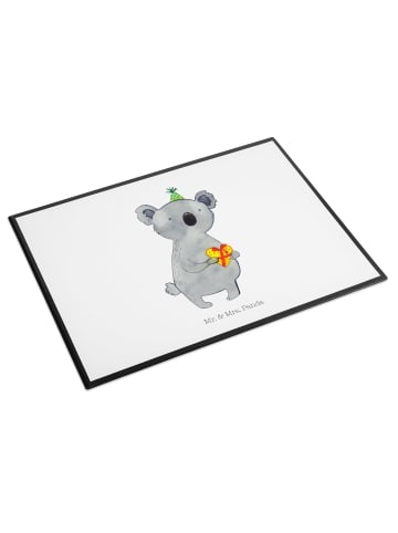 Mr. & Mrs. Panda Schreibtischunterlage Koala Geschenk ohne Spruch in Weiß