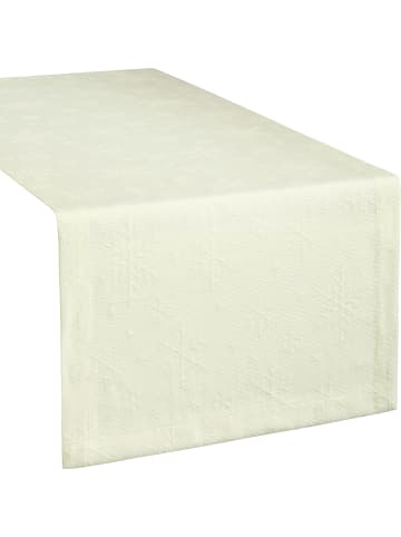 REDBEST Jacquard, Baumwollmischung Tischläufer Snowflake in natur