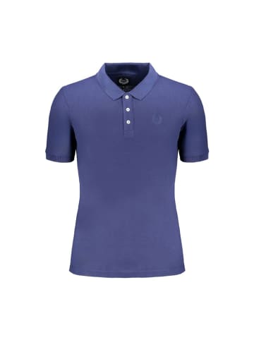 GianMarco Venturi Blaues Baumwoll-Polohemd