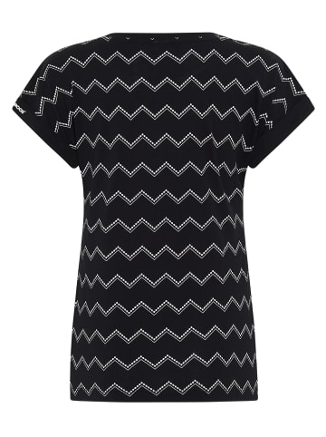 Kangaroos Kurzarmshirt in schwarz-weiß