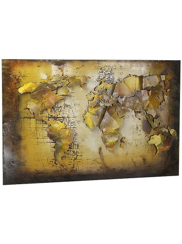 kobolo Metallbild WORLD3D108 in Gold