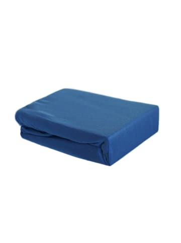 COFI 1453 Thermofleece Spannbettlaken mit Rundumgummizug - 125 gsm in Dunkelblau