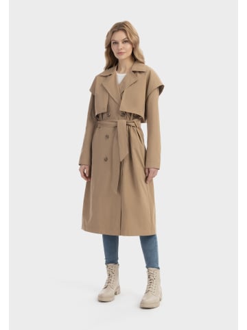 DreiMaster Vintage Trenchcoat in Dunkelbeige