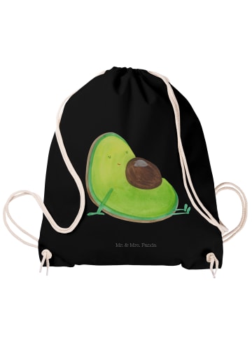 Mr. & Mrs. Panda Stoffbeutel Avocado Schwangerschaft ohne Spruch in Schwarz