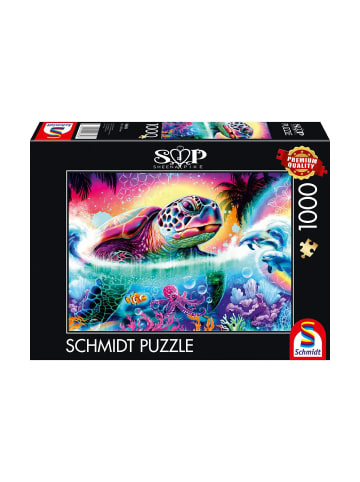 Schmidt Spiele Puzzle Sheena Pike: Neon Schildkröte, 1000 Teile, ab 8 Jahre
