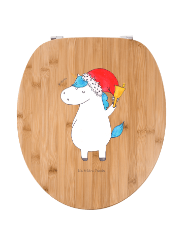 Mr. & Mrs. Panda Toilettendeckel Einhorn Weihnachtsmann ohne Spruch in Braun