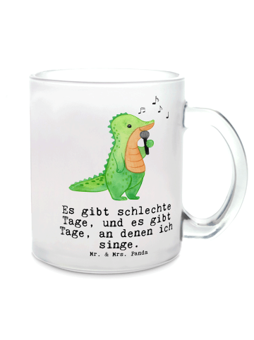 Mr. & Mrs. Panda Tasse Krokodil Singen mit Spruch in Transparent