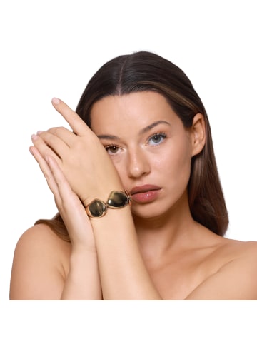 Steel_Art Gliederarmband Damen Clarice silberfarben poliert in goldfarben