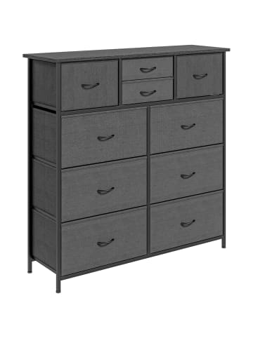 HOMCOM Kommode-100L x 30B x 100H cm-Schwarz