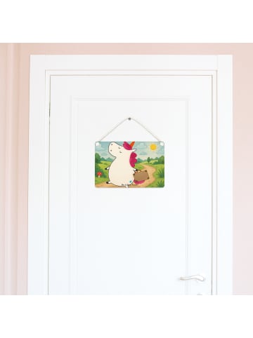 Mr. & Mrs. Panda Schild Einhorn Koffer Design ohne Spruch in Weiß