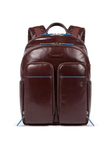 Piquadro Blue Square Revamp Rucksack RFID Leder 39 cm Laptopfach in mahogany