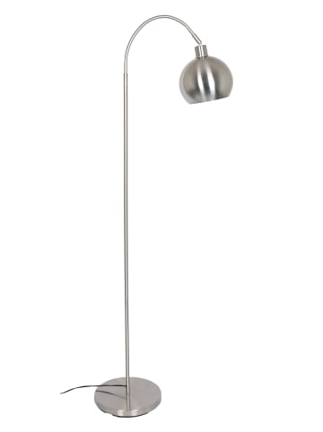 SalesFever Stehlampe 1-flammig aus Metall mit Lampenschirm Ø 20 cm matt in Edelstahloptik