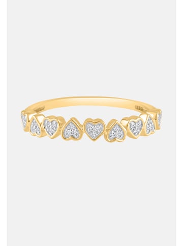 Diamant Exquis Ring aus 375 Gelbgold mit Diamant