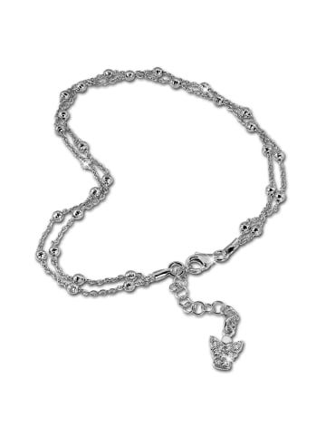 SilberDream Fußkette Silber 925 Sterling Silber ca. 24cm plus 3cm Verlängerung Kugeln