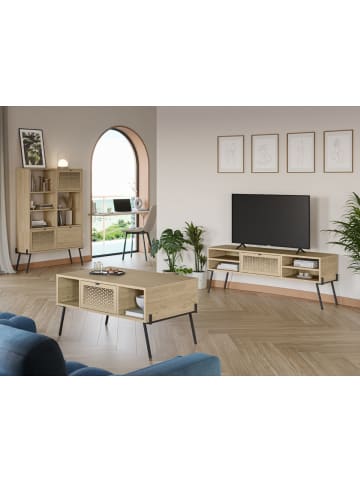 CALICOSY TV-Möbel EVAN in Helles Holz - (W) 140 x (H) 51 x (L) 35 cm