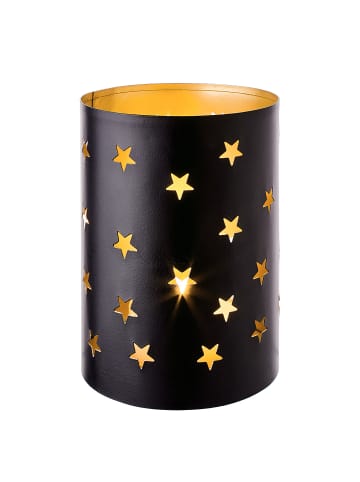 Butlers Windlicht LUMINOUS Sterne 4er-Set in Schwarz