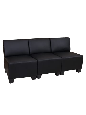 MCW Modular 3-Sitzer Sofa Moncalieri, Schwarz, ohne Armlehnen