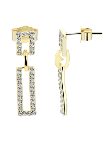 Adeliás Damen Anhänger – Anhänger aus 925 Silber mit Zirkonia in gold
