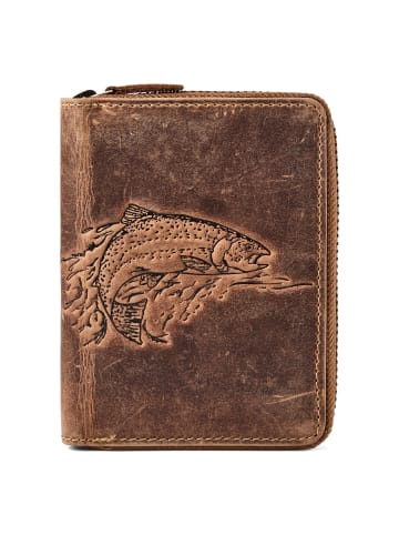 Greenburry Huntsman Geldbörse RFID Schutz Leder 10 cm brown 2