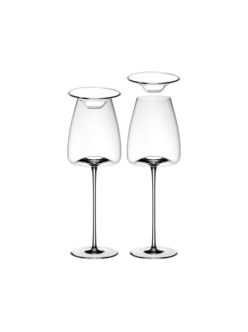2er Set Weingläser + Deckel Vision Straight in Transparent 540 ml