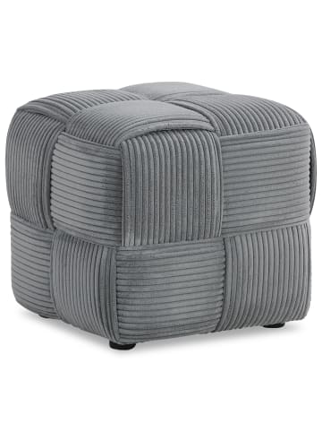 Homestyle4u Polsterhocker 46x41x46 in Grau