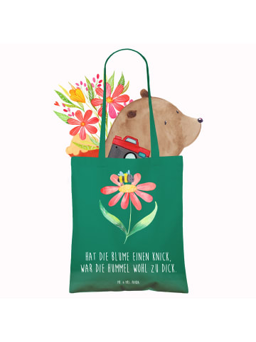 Mr. & Mrs. Panda Stofftasche Hummel Blume mit Spruch in Mint