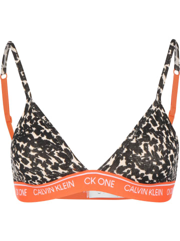 Calvin Klein BHs in distorted animal/oatmeal