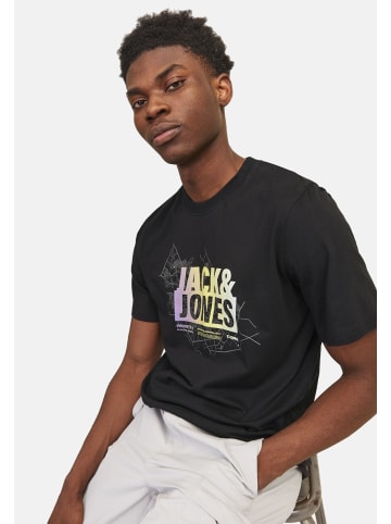 Jack & Jones T-Shirt 'Map Summer' in schwarz