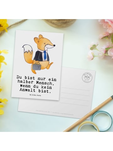Mr. & Mrs. Panda Grußkarte Anwalt Herz mit Spruch in Weiß