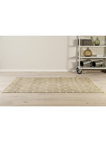 Green Looop Handweb-Teppich Lyon in taupe beige