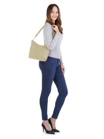 Cluty Umhängetasche echt Leder in beige