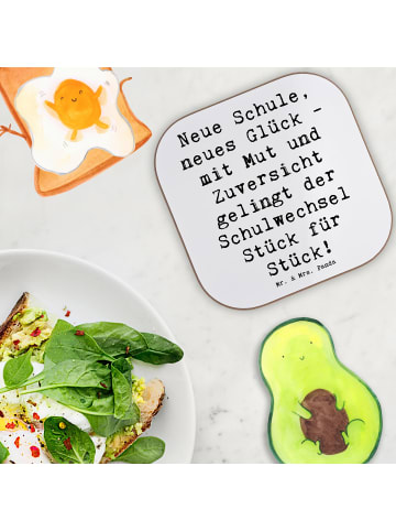 Mr. & Mrs. Panda gläseruntersetzer Spruch Einen Schulwechsel bew... in Weiß