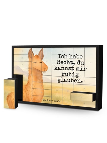 Mr. & Mrs. Panda Adventskalender Lamakopf Genervt Design mit Spruch in Weiß