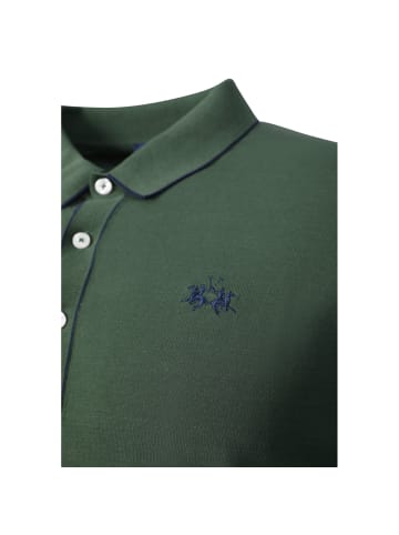 La Martina Langarm-Poloshirt MCS006 XT in dunkelgruen