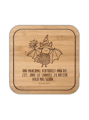 Mr. & Mrs. Panda Tee-Untersetzer Fledermaus Zauberer mit Spruch in Transparent
