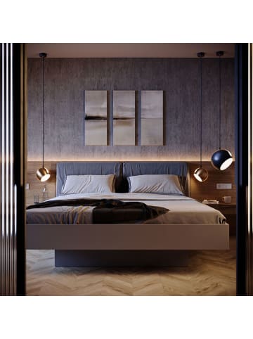 s.LUCE Galerieleuchte Ball tauschbarer Schirm 5m Abhängung in Schwarz