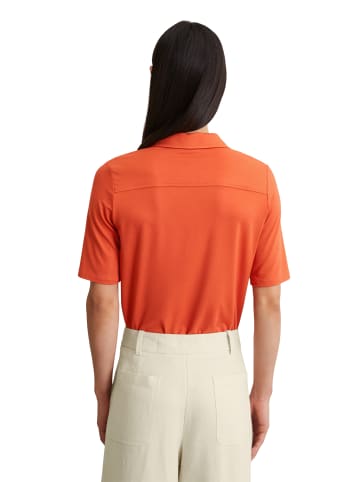 Marc O'Polo Kurzarm-Jerseybluse in burnt red
