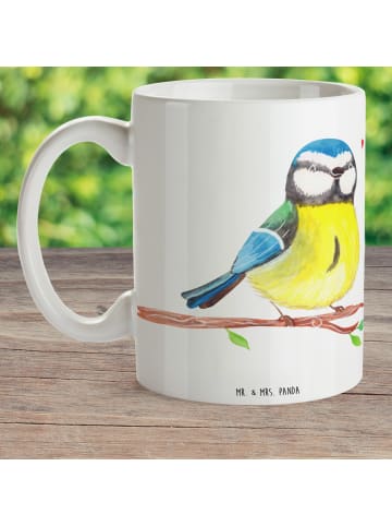 Mr. & Mrs. Panda Kinderbecher Vogel Blaumeise ohne Spruch in Weiß