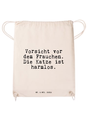 Mr. & Mrs. Panda Stoffbeutel Vorsicht vor dem Frauchen.... mit S... in Creme