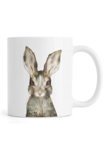 Juniqe Tasse "Little Rabbit" in Braun & Weiß