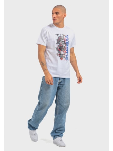 OLDSKULL T-Shirt Xtreme Samurai Skull Logo Graphic in White