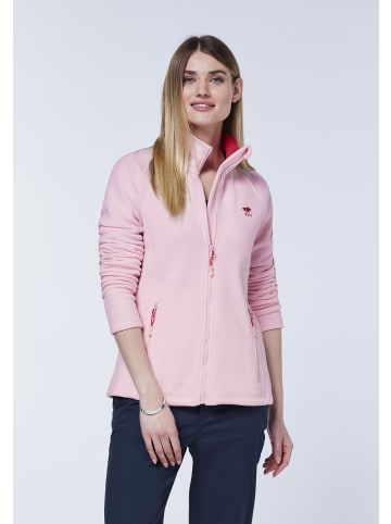 Polo Sylt Fleece-Jacke mit hochschließendem Kragen in Pink
