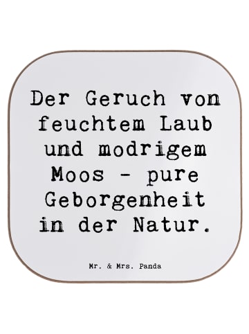 Mr. & Mrs. Panda Tischuntersetzer Spruch Geborgenheit in der Nat... in Weiß