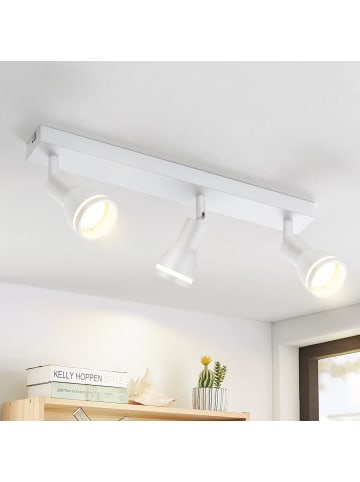 ZMH Deckenleuchte in weiß 3-flammige GU10 moderne schwenkbar Deckenspots