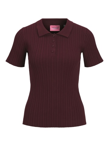JJXX Gestricktes Polo in Cabernet