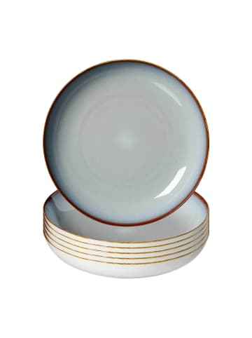 Ritzenhoff & Breker 6er Set Suppenteller Portofino in Grau ø 14,5 cm in grau